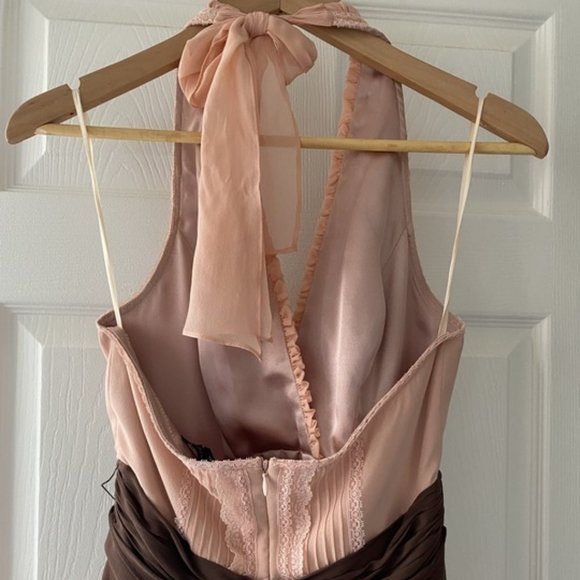 BCBG Max Azria Silk Cocktail Halter Dress - Size 12  - New - Picture 2 of 5